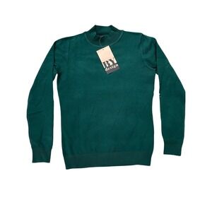 BYdesign Green Mock Neck Long Sleeve Sweater Pullover Size L